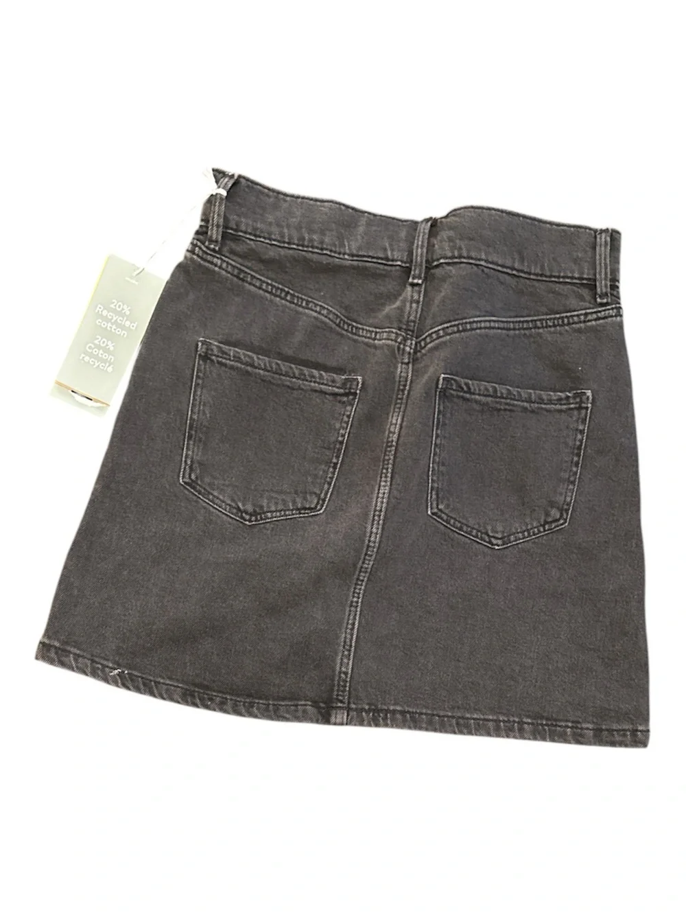 H&M Black Denim A-Line Mini Skirt